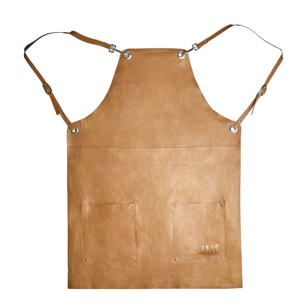 SUSTAINABLE LEATHER APRON BLACK, BROWN AND NAVY